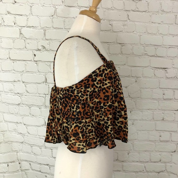 Animal Print Cropped Top Band of Gypsies Medium - Picture 5 of 8